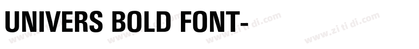 UNIVERS BOLD FONT字体转换